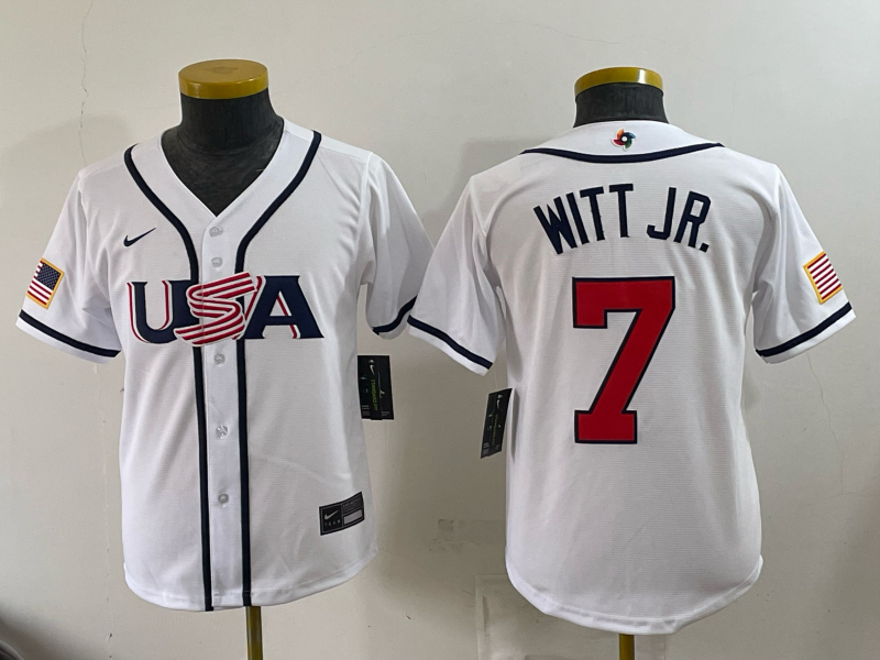 Youth 2026 World cup white MLB jersey 05360098